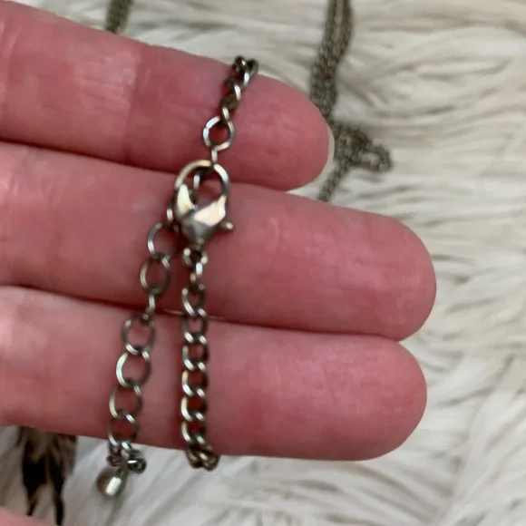 Feather and Bead Necklace - Gold, Brown, Black, Turquoise - Picture 7 of 8